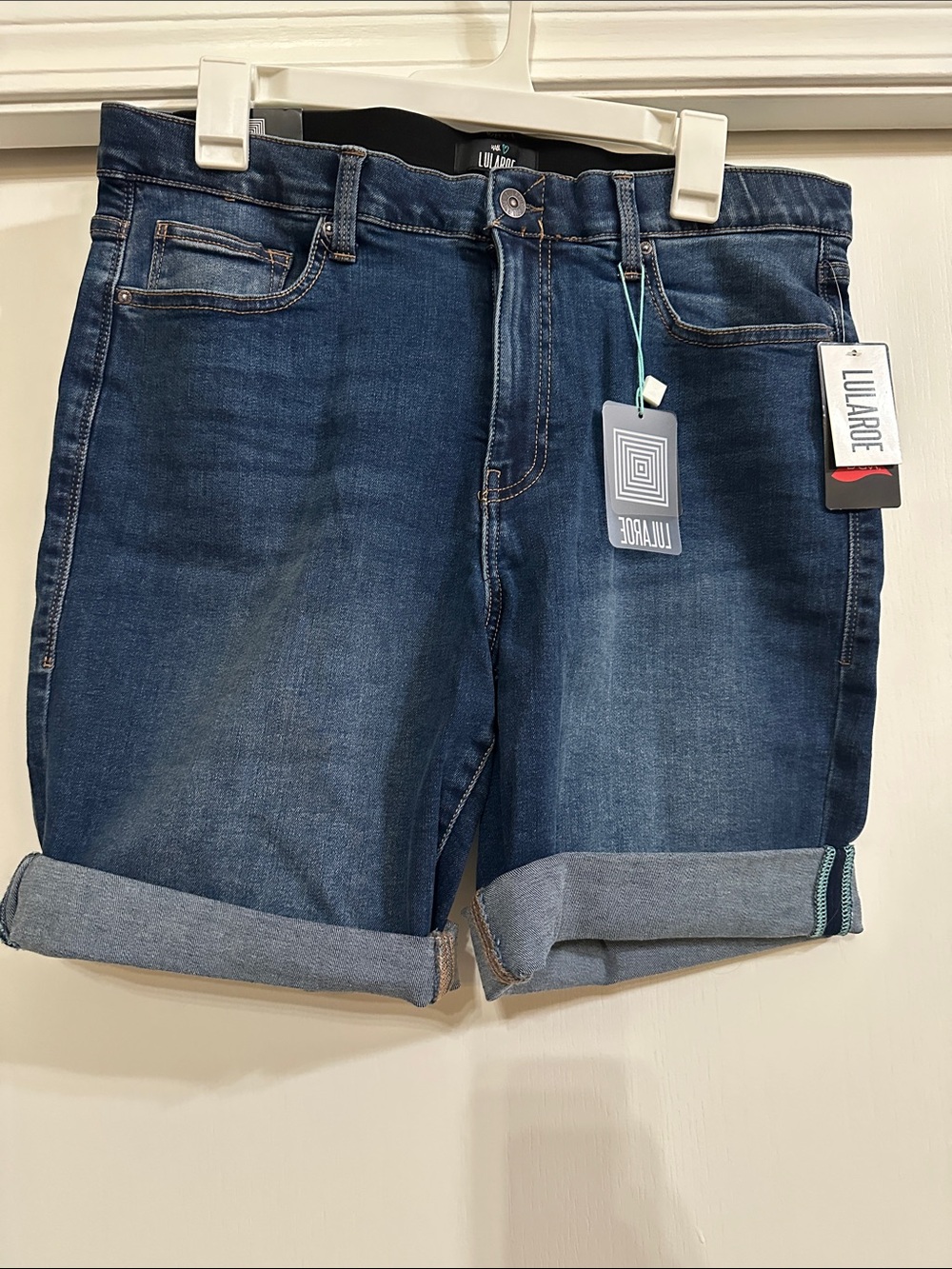 LuLaRoe Bermuda Dark Blue Denim Shorts